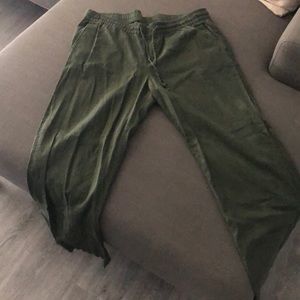 Olive Green Linen Pants